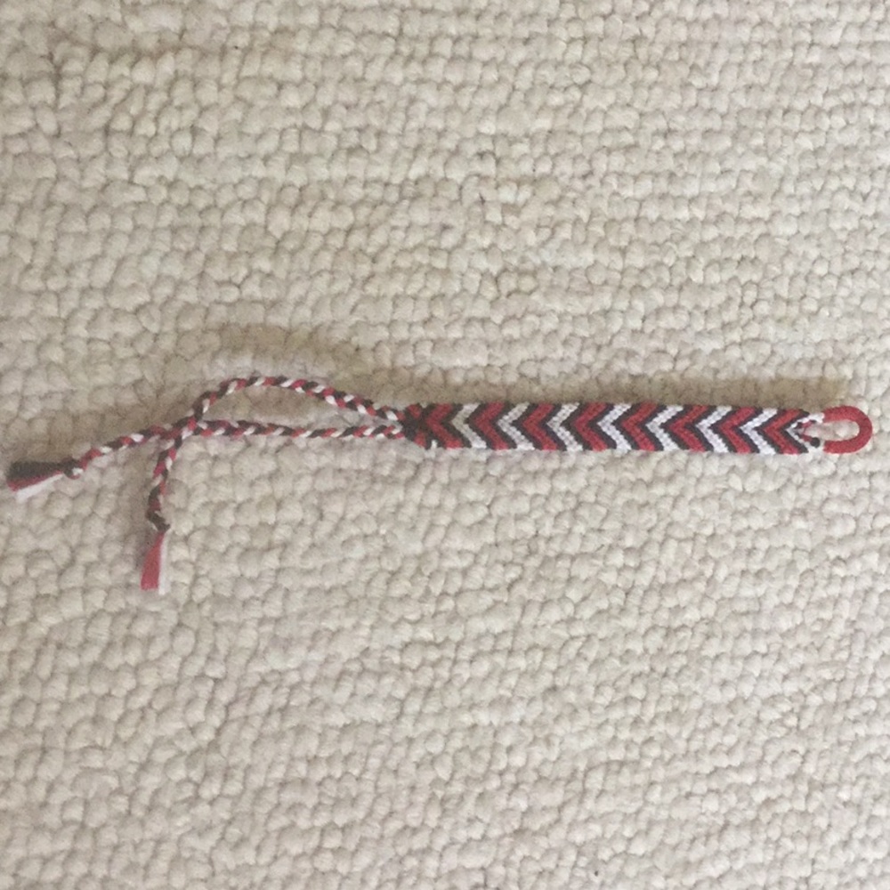 Red and black friendship bracelet